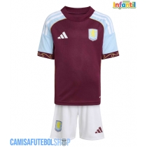 Camisa de time de futebol Aston Villa Matty Cash #2 Replicas 1º Equipamento Infantil 2025-26 Manga Curta (+ Calças curtas)